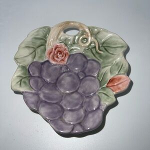 Pfaltzgraff Grape Leaf Ceramic Decor trinket dish